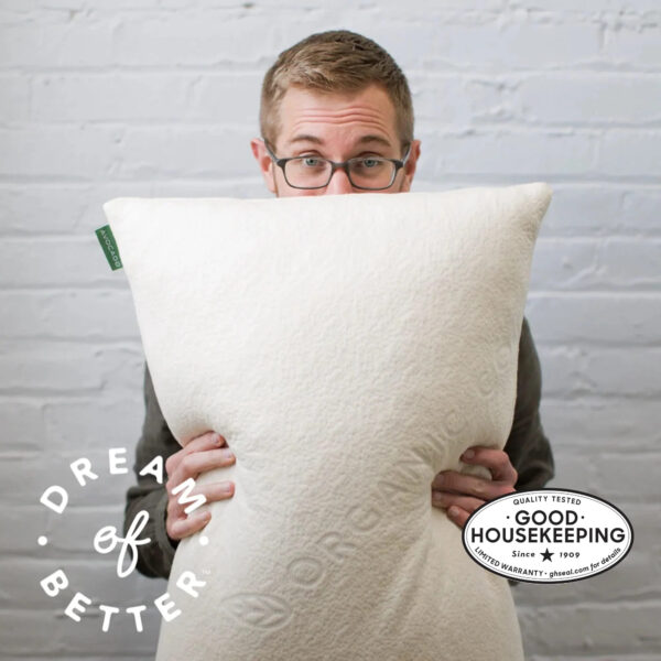 Green Adjustable Shredded Latex & Kapok Pillow by Avocado