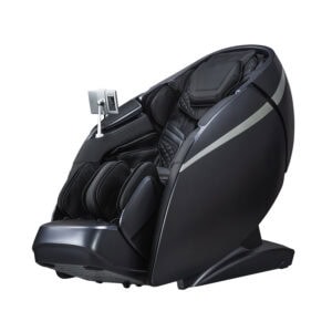 Luxury black massage chair with control panel