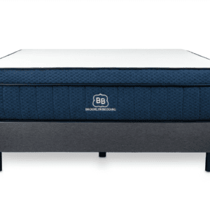 Brooklyn Bedding mattress on a bed frame.