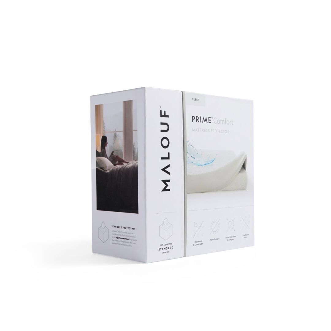 Malouf Prime Comfort Mattress Protector packaging