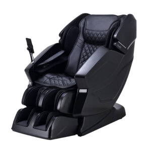 Advanced black massage chair with multiple features