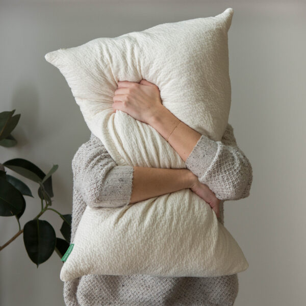 Green Adjustable Shredded Latex & Kapok Pillow by Avocado - Image 2